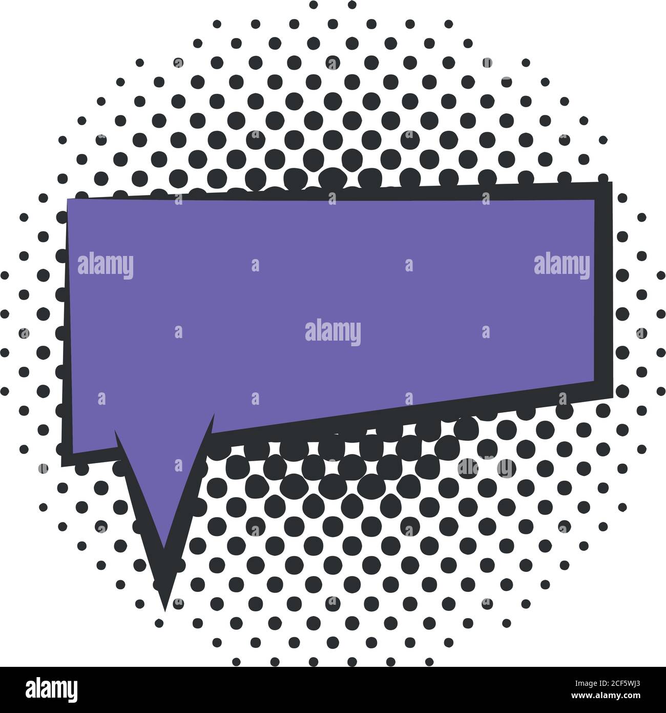 pop art speech bubble vintage halftone style, flat design white ...