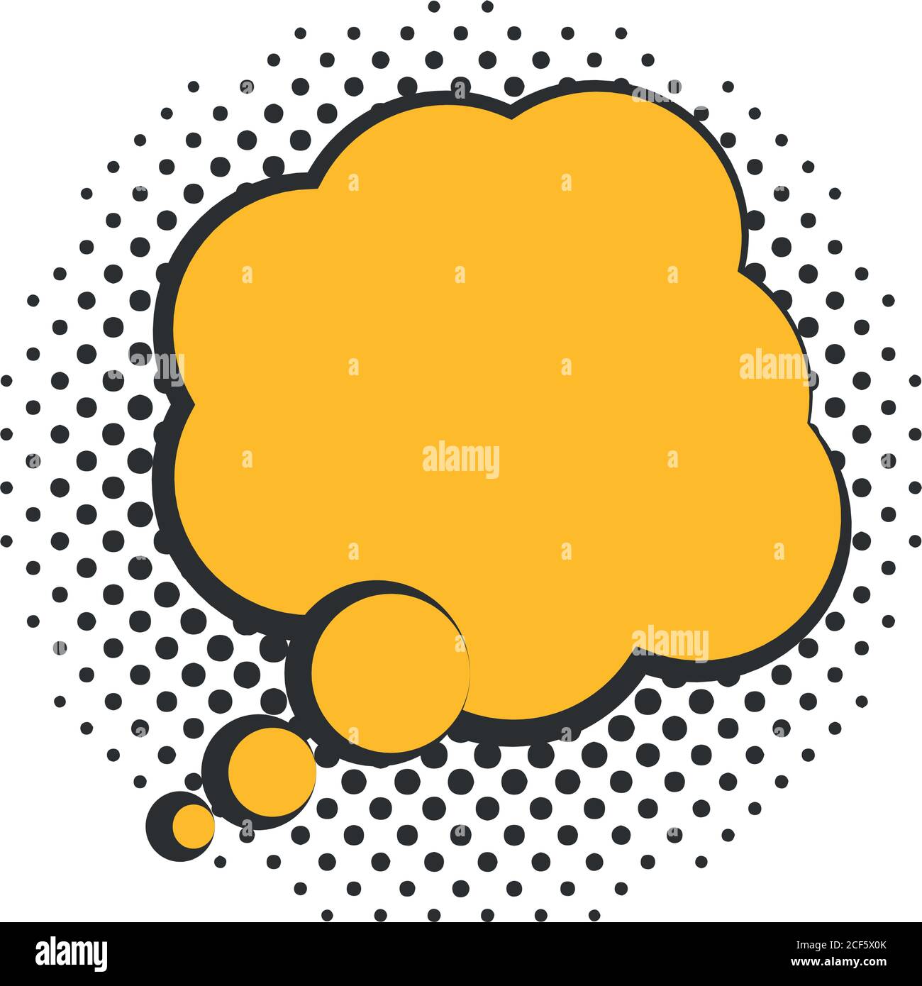 pop art speech bubble, halftone style icon flat design white background ...