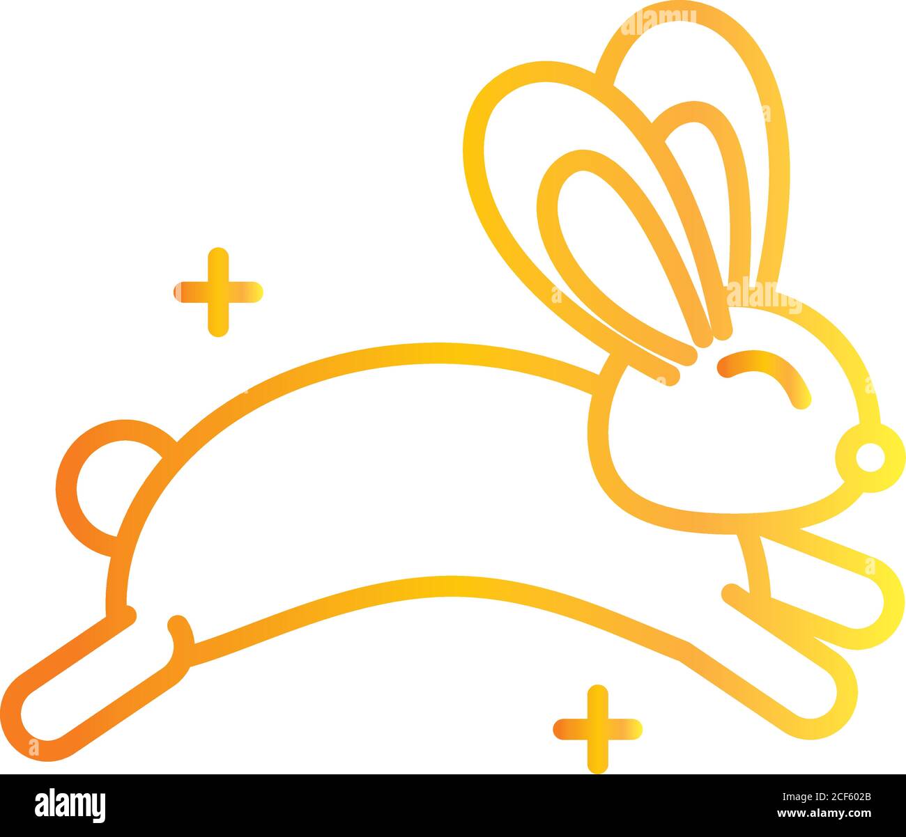 Rabbit jump nobody Stock Vector Images - Alamy