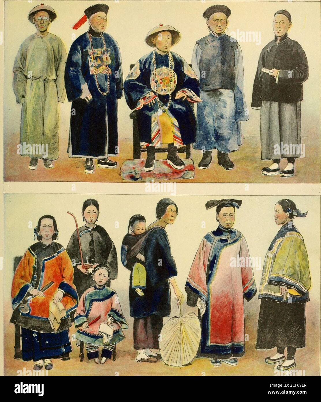 Geschichte Des Kostums Gt 1j Gt Gt N V Ji Aax Til K E China China Chine 367 China Volkstrachten 4 10 O11 I Das Obere Gesetztem Brokatstuck 4 5 78 9 10 11 Fig