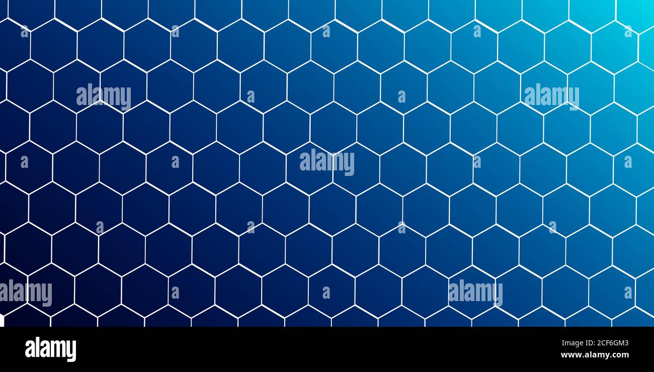 Abstract hexagonal blue technology background Stock Photo - Alamy
