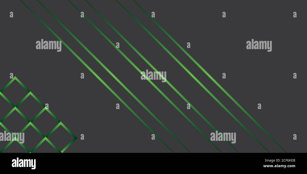 Glowing green lines and shapes on dark background Stock Photo - Alamy
