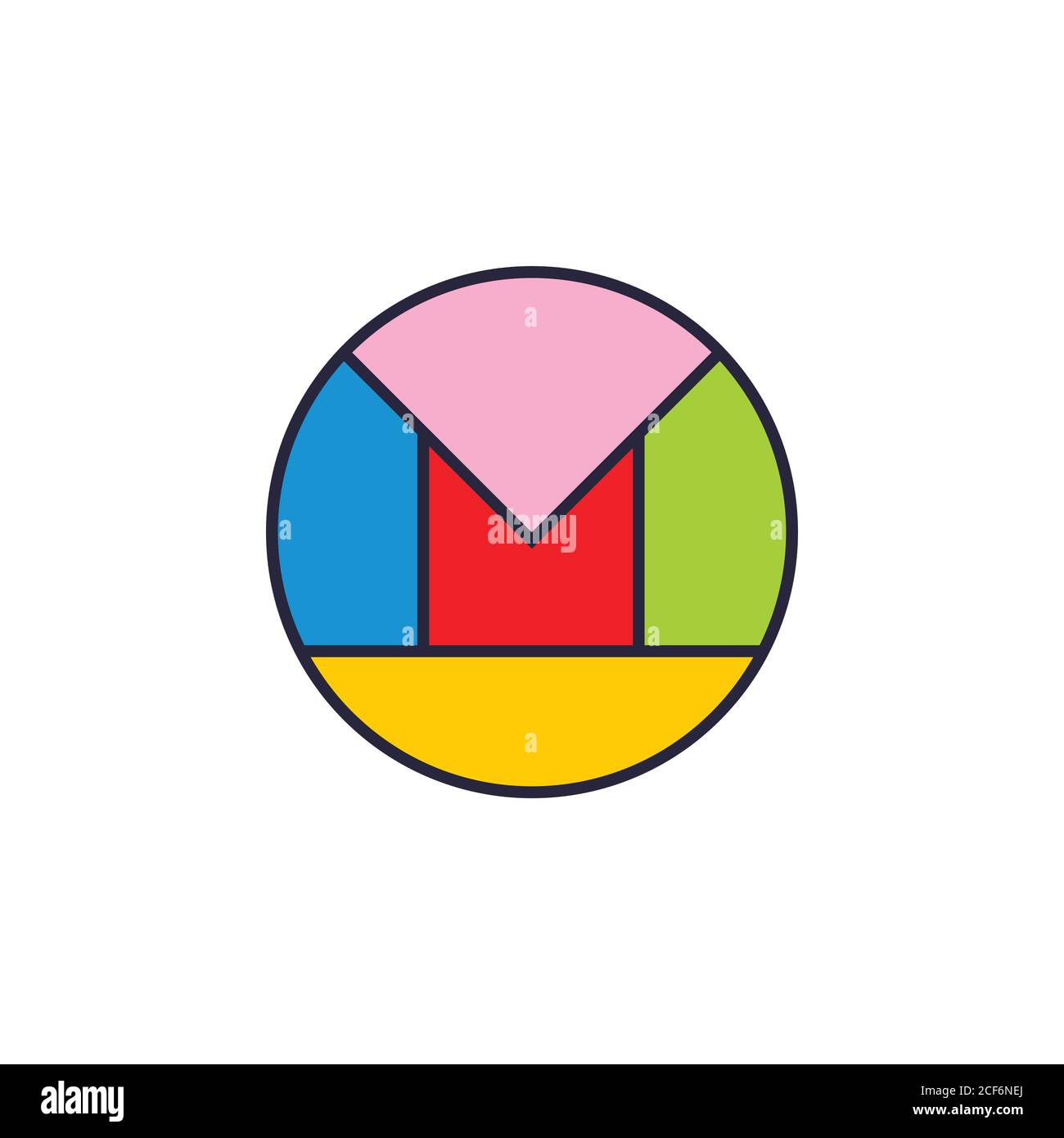 letter m simple linked line geometric logo vector Stock Vector Image ...