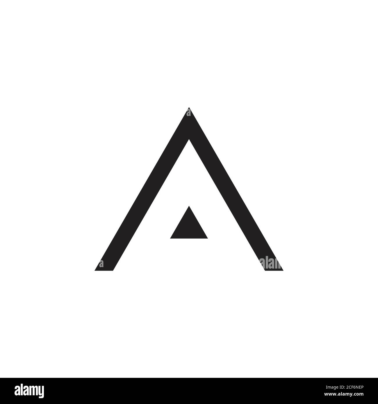 triangle arrow simple geometric logo vector Stock Vector