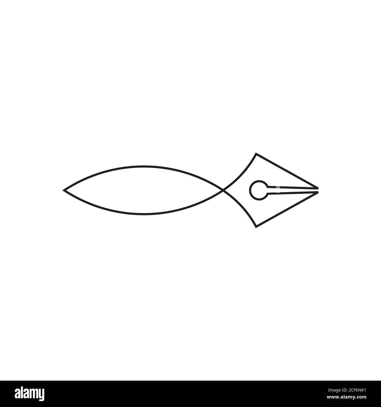 thin line pen writer art education vector Stock Vector