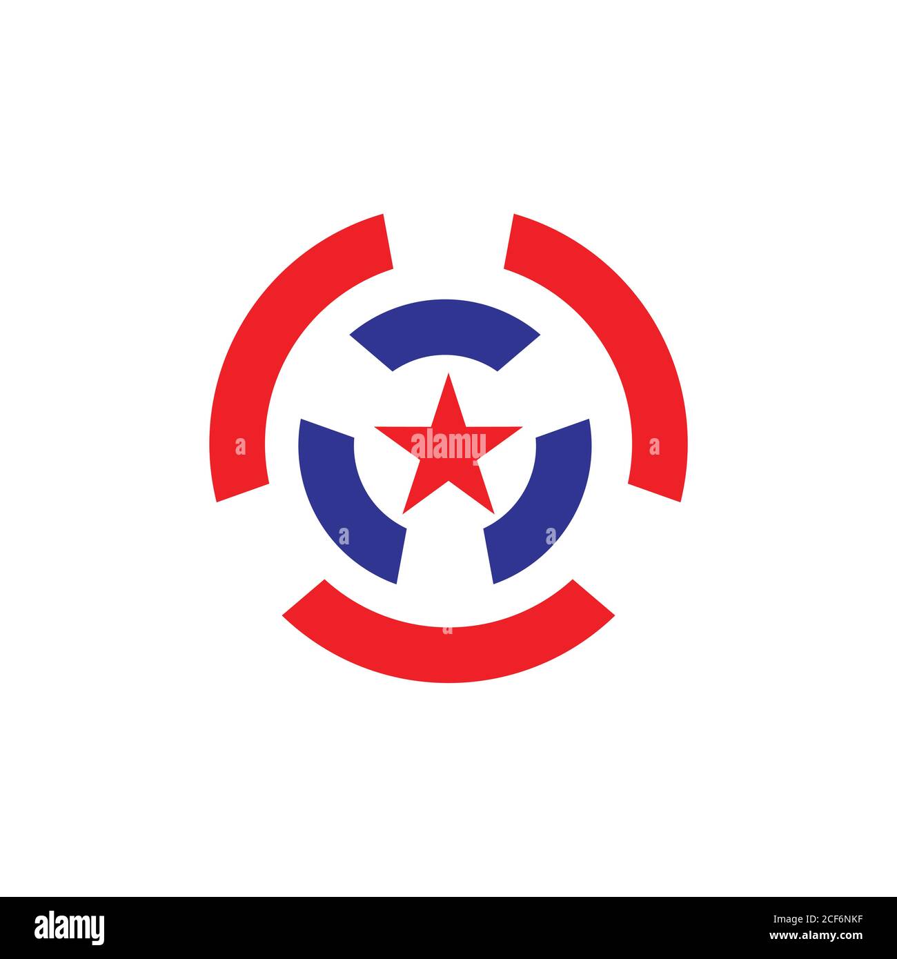 simple geometric american shield star symbol vector Stock Vector