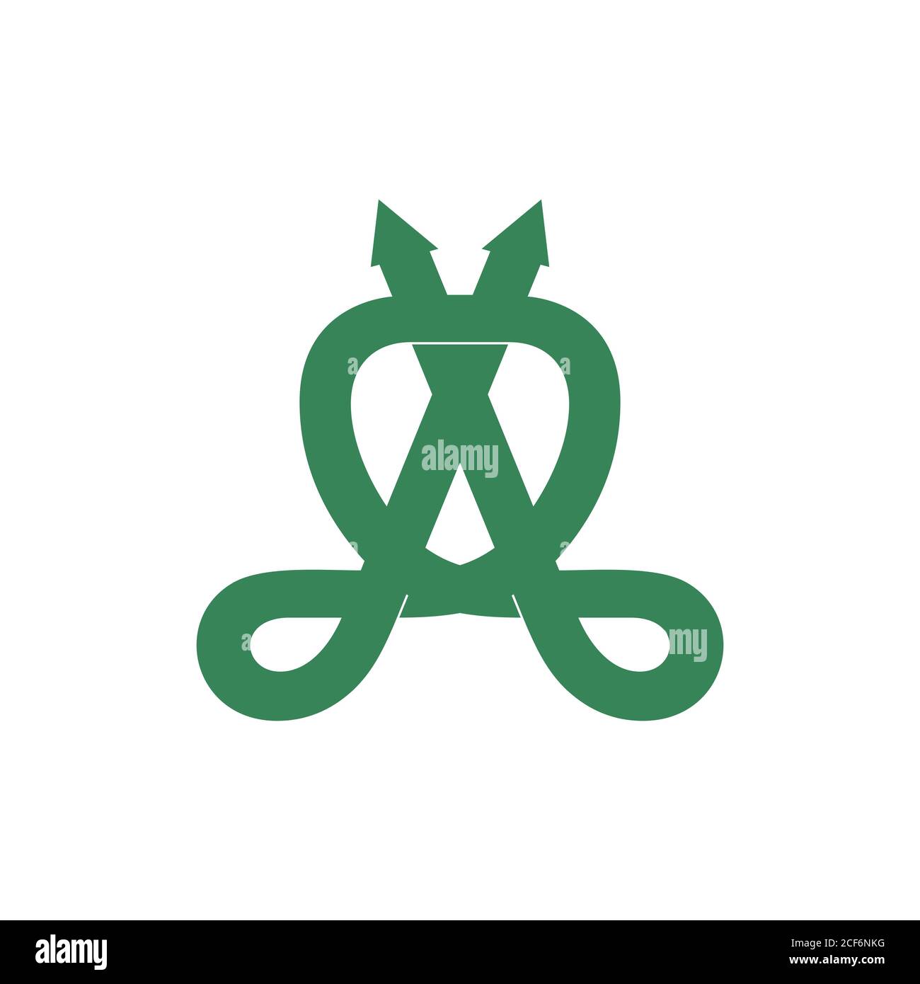 abstract scissor line art simple logo vector Stock Vector