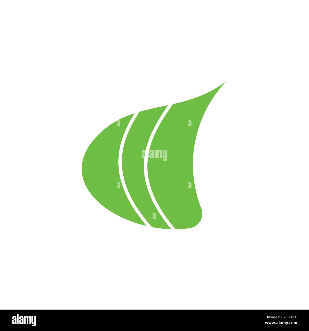 simple stripes leaf green logo vector Stock Vector Image & Art - Alamy