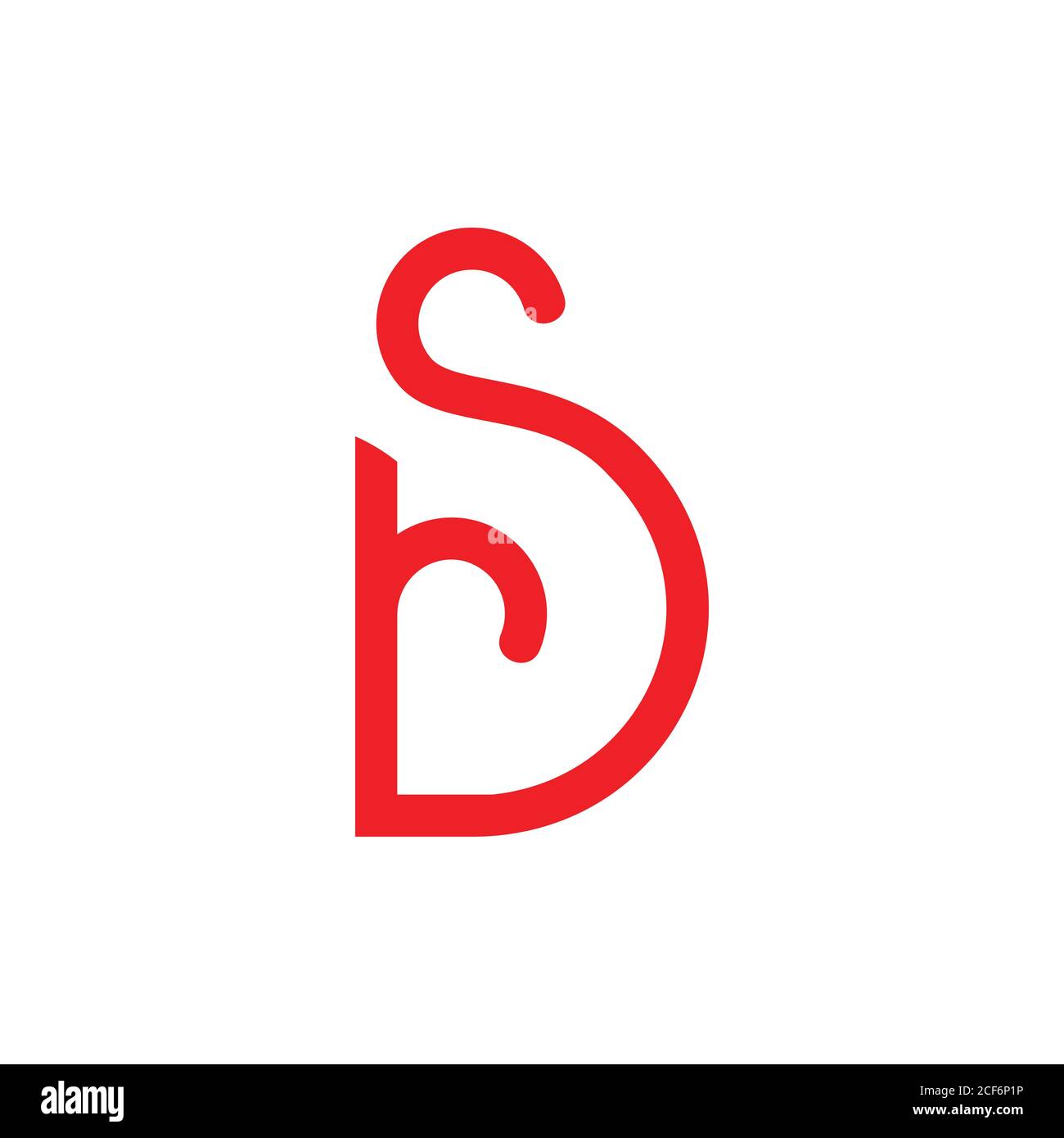 letters sd simple curves line loop design logo Stock Vector Image & Art ...