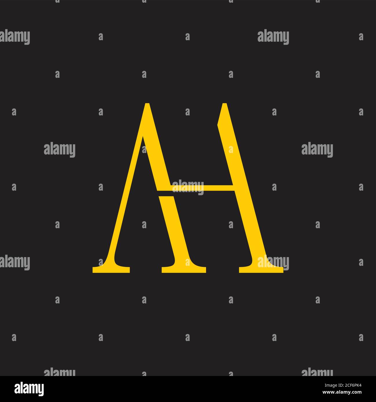 letters ah simple elegant logo vector Stock Vector