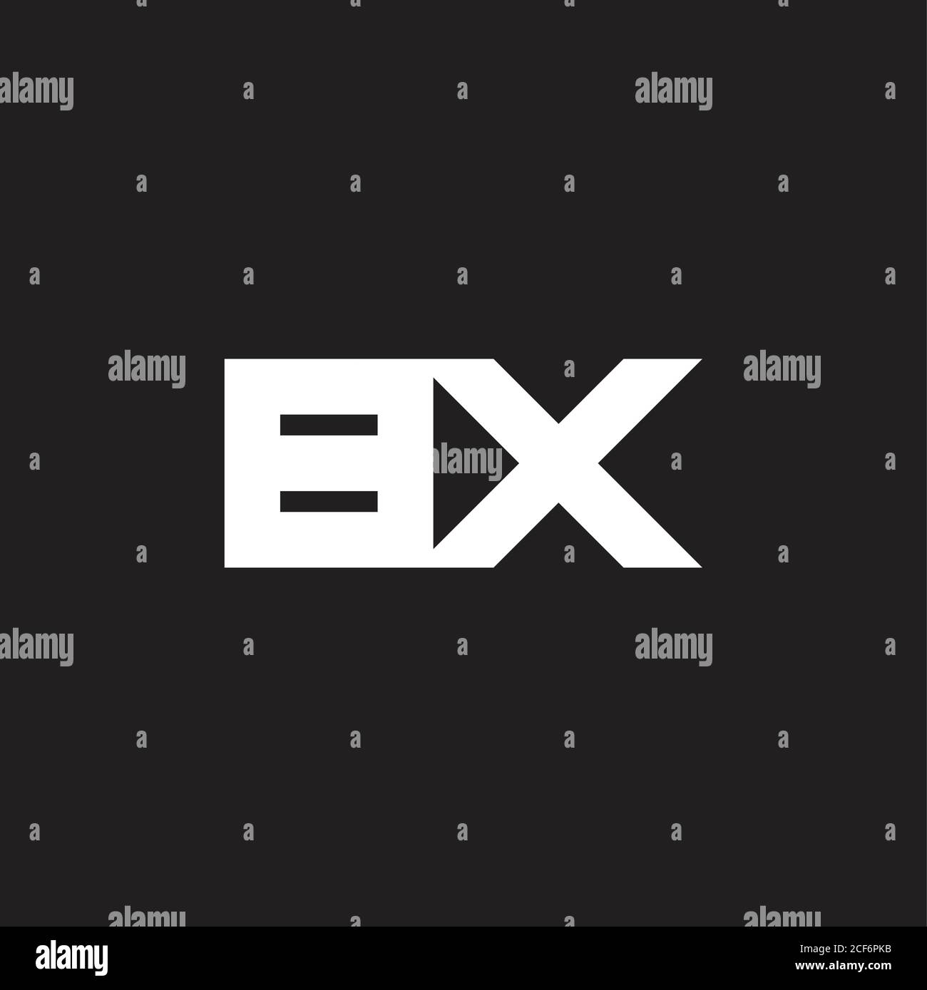 letter bx square geometric triangles arrow symbol logo vector Stock Vector