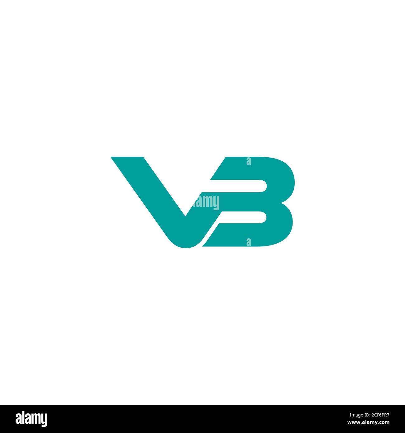 letter vb geometric linked logo vector Stock Vector