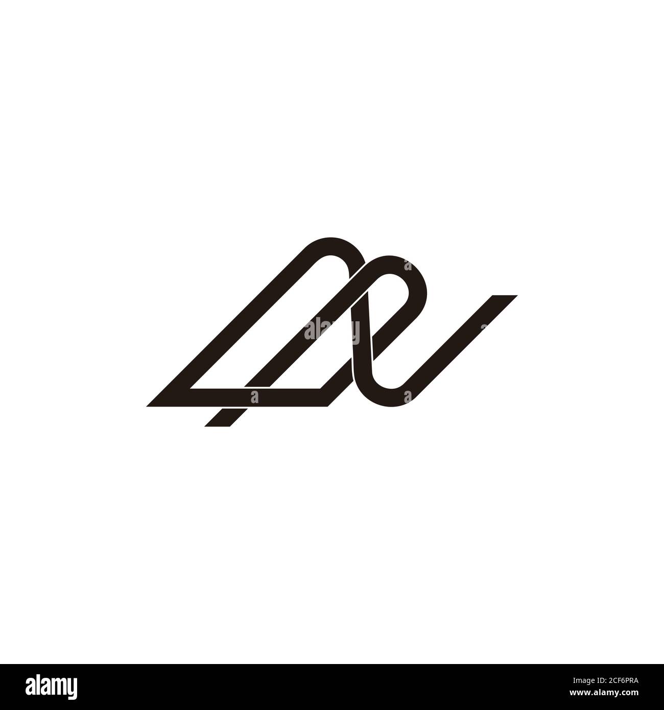 abstract letter mn linked geometric linear logo vector Stock Vector
