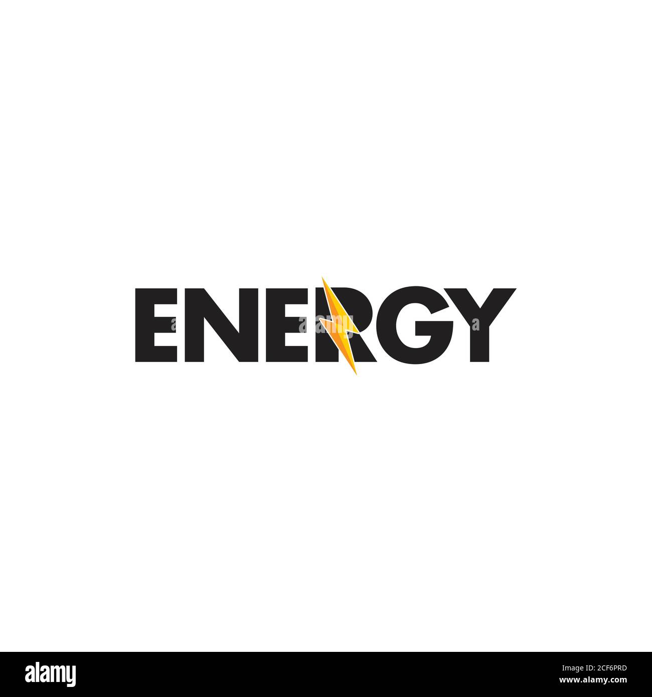 text energy thunder logo vector Stock Vector