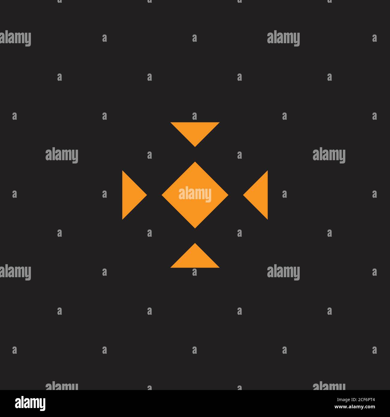 abstract plus x symbol simple geometric square logo vector Stock Vector