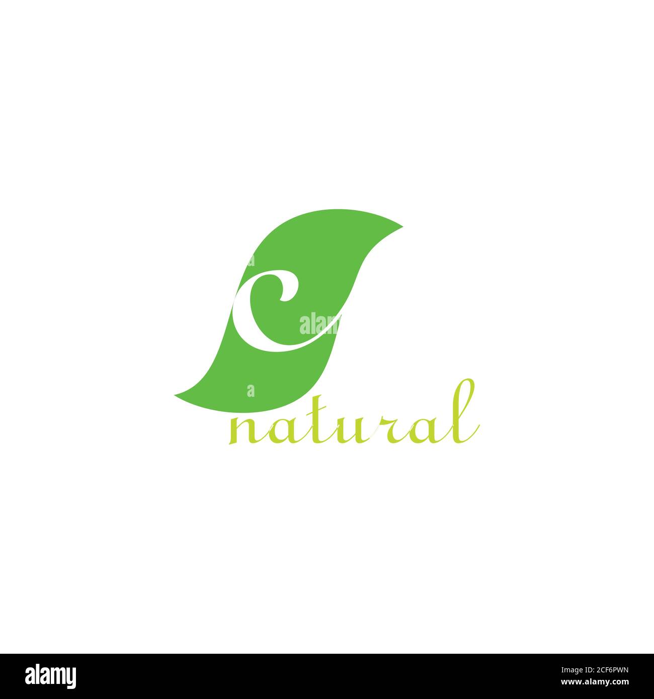 letter c cure leaf natural symbol logo vector Stock Vector Image & Art ...