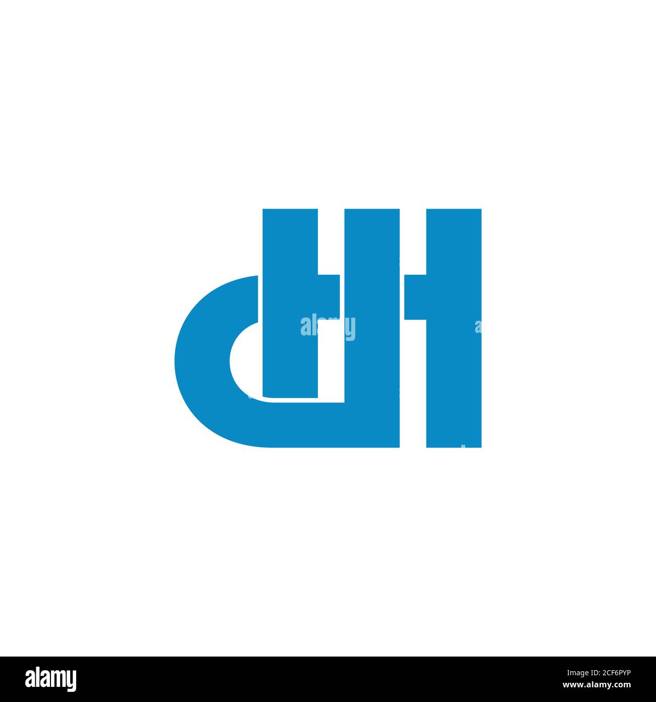 letter hd simple overlapping lines geometric logo vector Stock Vector