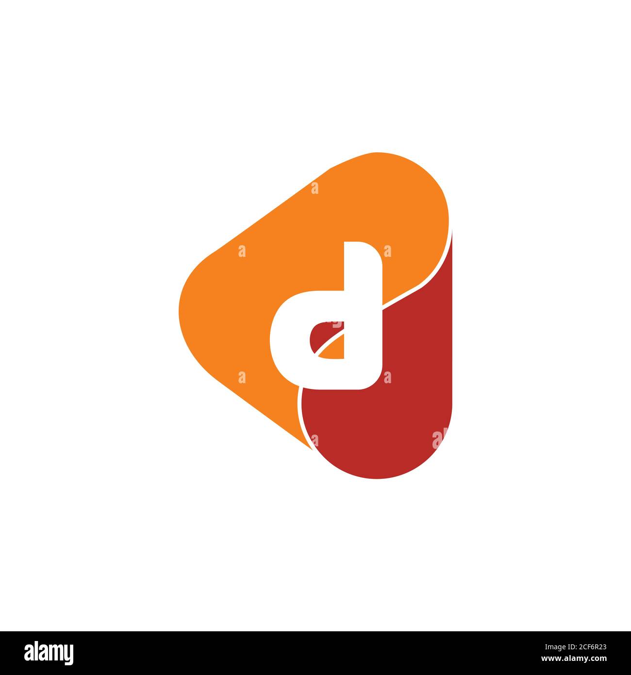 letter d triangle coffee water design logo vector Stock Vector