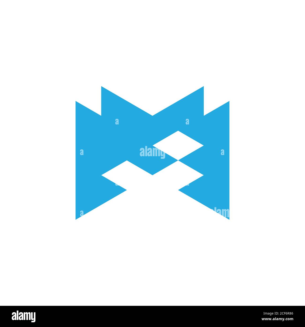 letter m simple geometric square pixel logo vector Stock Vector Image ...