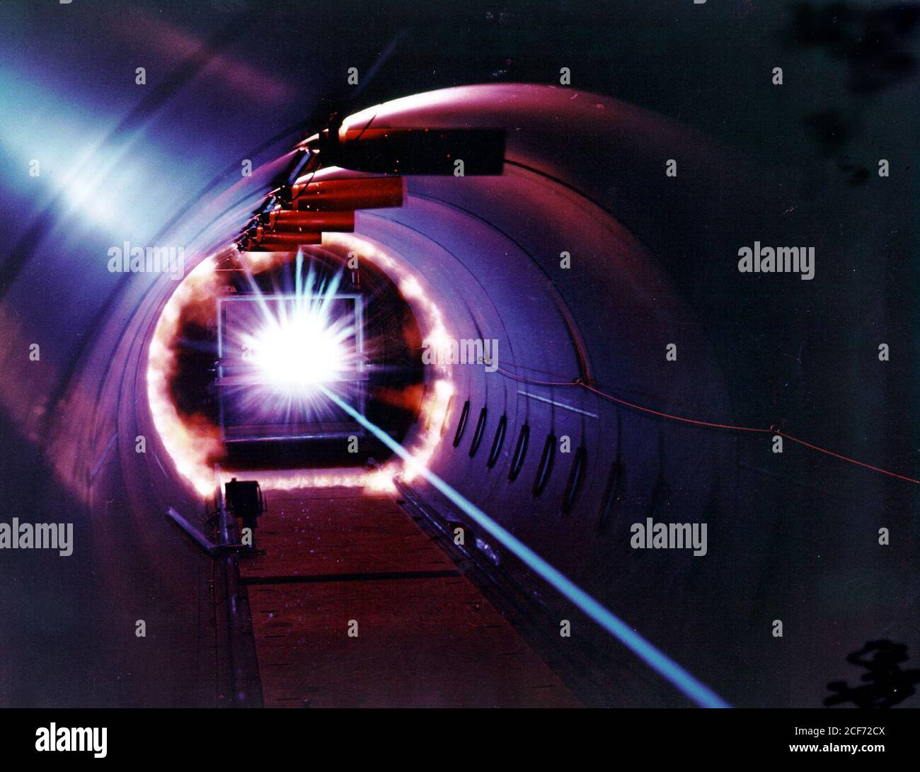 The Photo Shows The "Energy Flash" When A Projectile Launched At Speeds Up  To 17,000 Mph Impacts A Solid Surface At The Hypervelocity Ballistic Range  At Nasa�s Ames Research Center, Mountain View, The Photo Shows The "Energy Flash" When A Projectile Launched At Speeds Up  To 17,000 Mph Impacts A Solid Surface At The Hypervelocity Ballistic Range  At Nasa�s Ames Research Center, Mountain View,