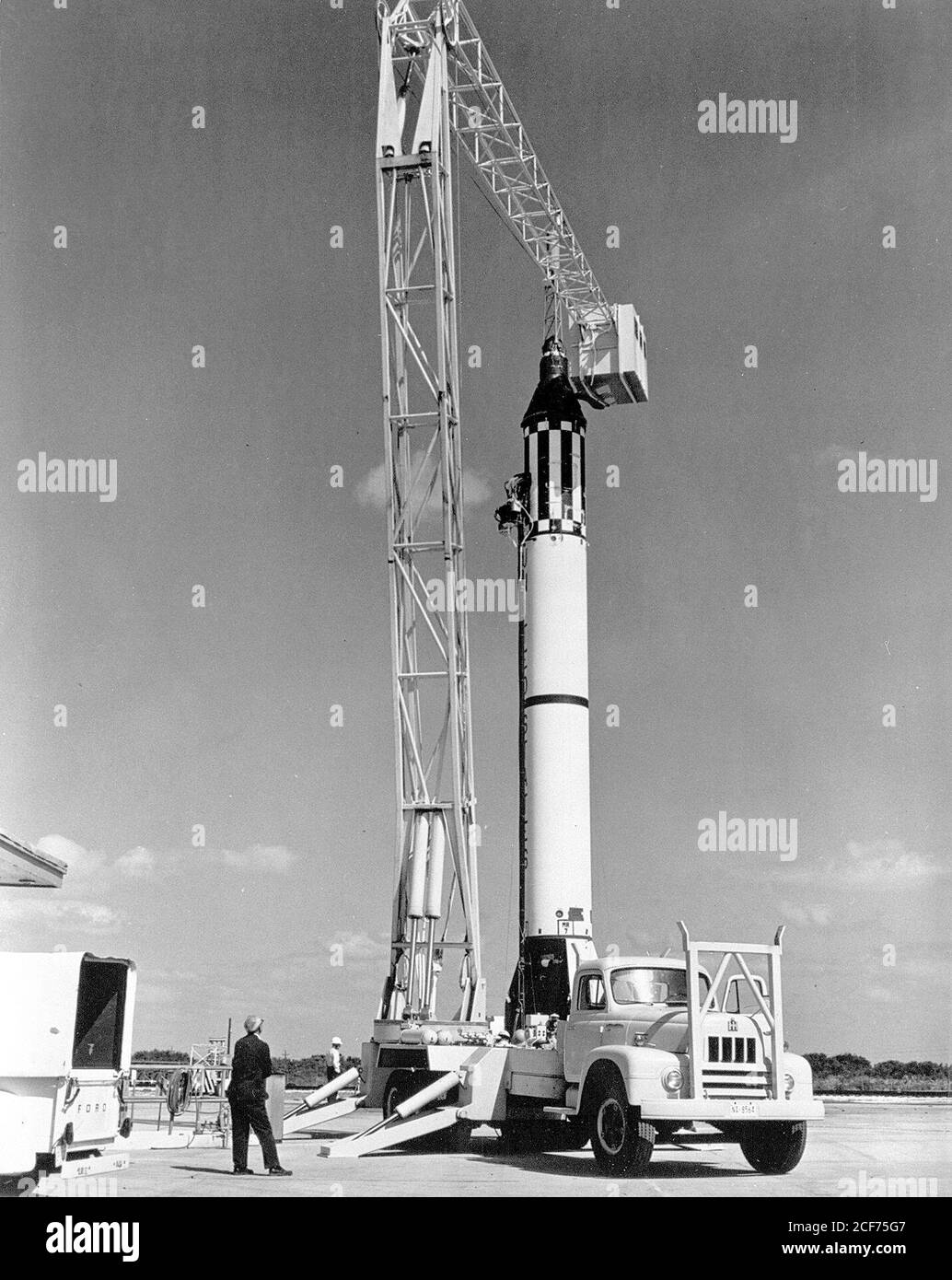 Blue cherry picker Black and White Stock Photos & Images Alamy