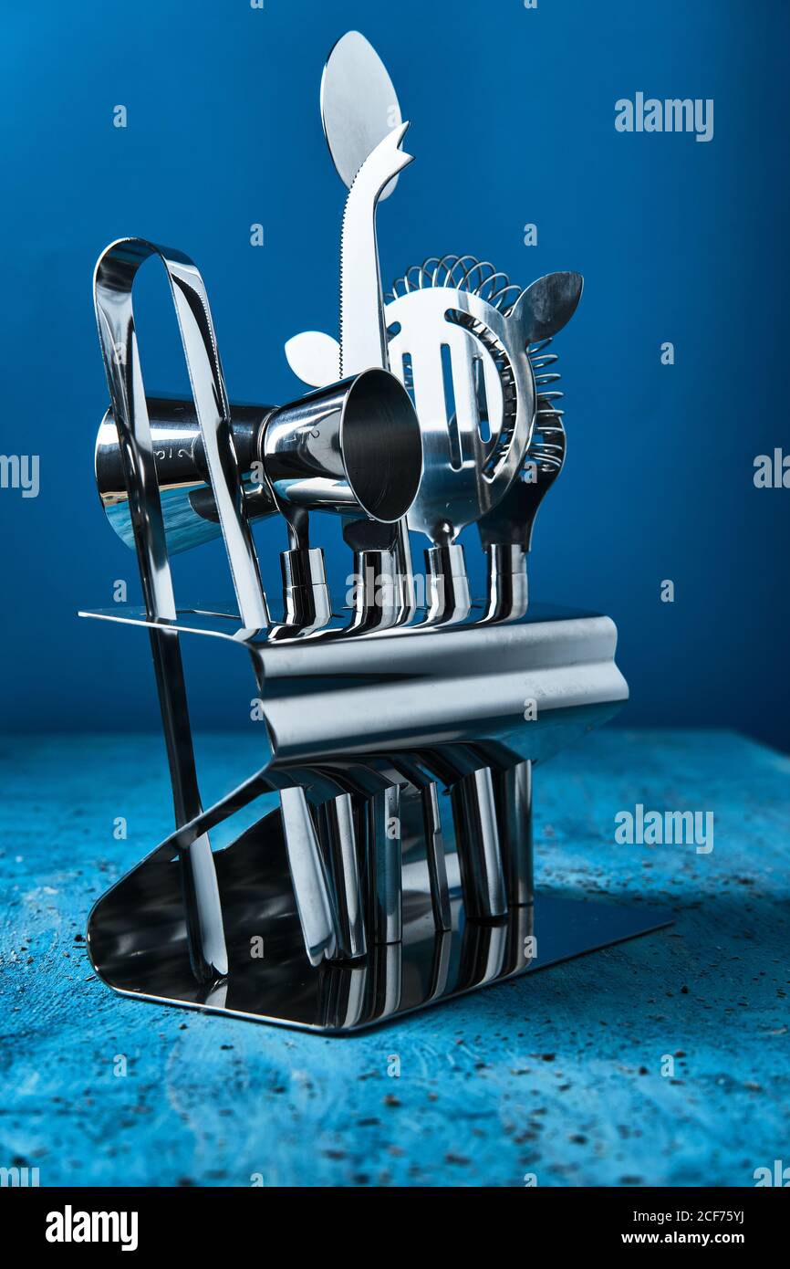 Stainless steel bar counter hi-res stock photography and images - Alamy