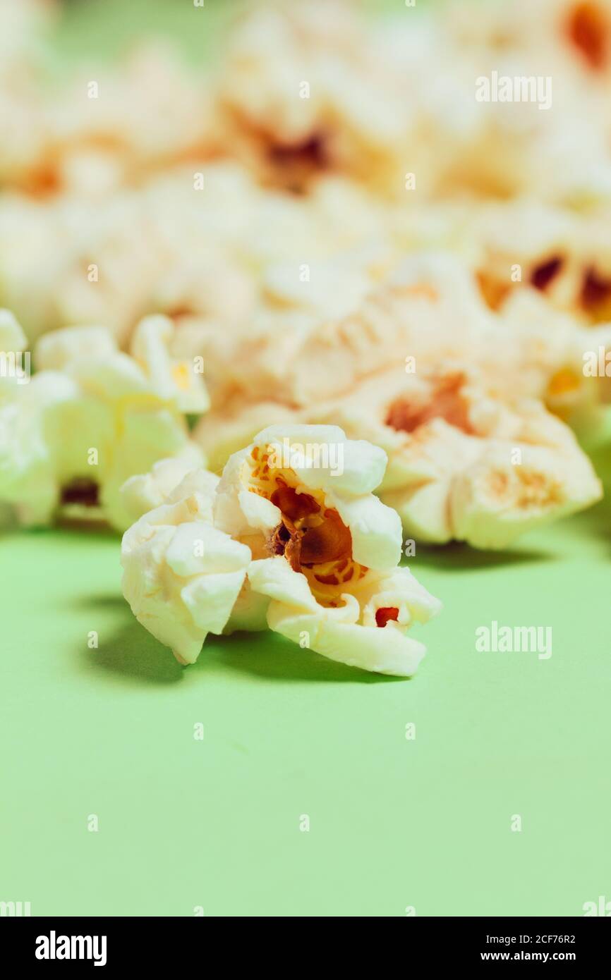 Set of popcorn on board Stock Photo