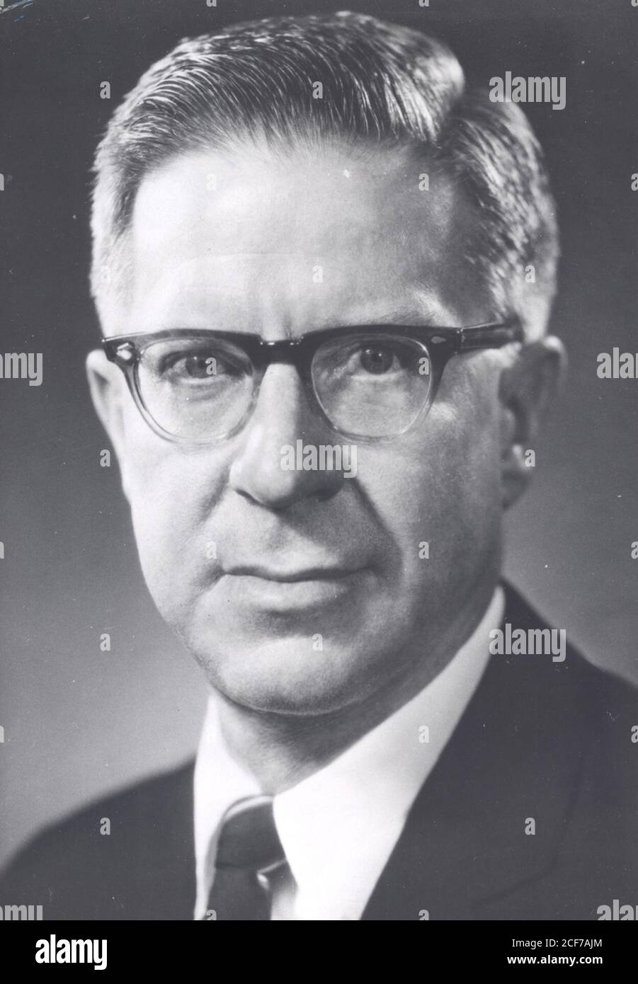 On October 1, 1966, James C. Elms was appointed Director of the NASA Electronics Resource Center in Cambridge, Massachusetts. Elms served as director until the closing of the ERC on June 30, 1970. Prior to his appointment as ERC Director, James Elms served as Deputy Director of NASA Manned Spacecraft Center in Houston, Texas and then as Deputy Associate Administrator for them Manned Spaceflight Program at NASA Headquarters in Washington, DC. The ERC opened in September 1964, taking over the administration of contracts, grants, and other NASA business in New England from the antecedent North Ea Stock Photo