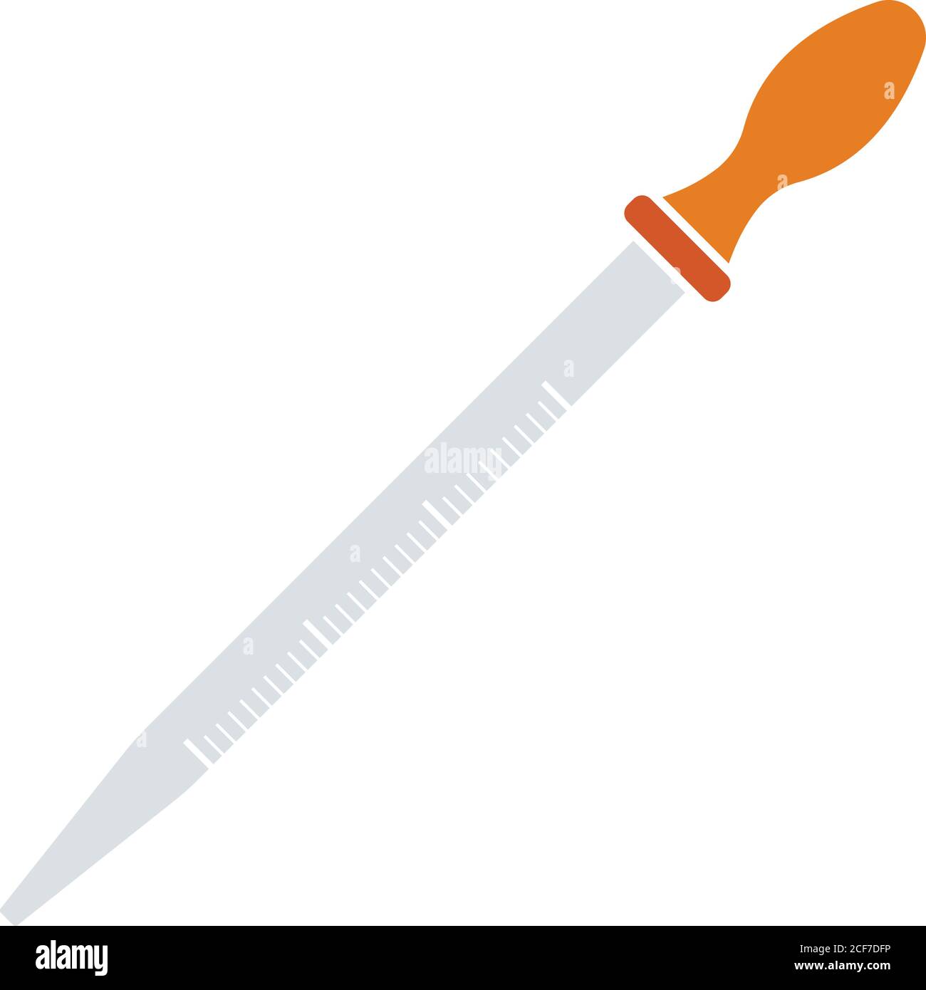 Icon Of Chemistry Dropper. Flat Color Design. Vector Illustration Stock ...