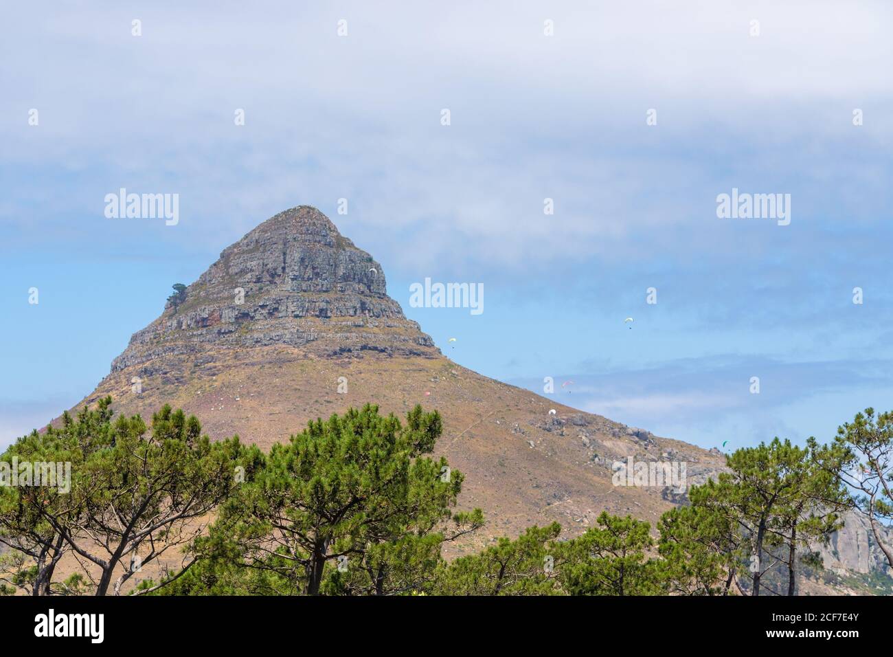 View on Lion's Head from Signal Hill, Cape Town, Western Cape, South Africa Stock Photo