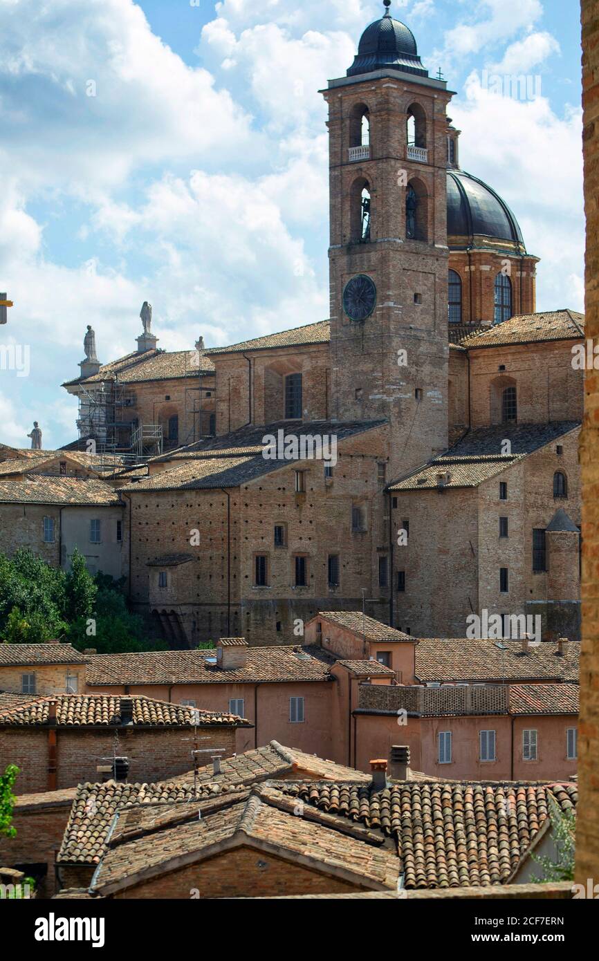 view of the old town of urbino, marche,italy Stock Photo