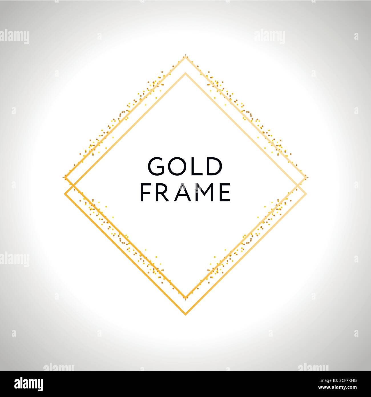 Gold frame decor isolated Vector shiny gold metallic gradient border ...