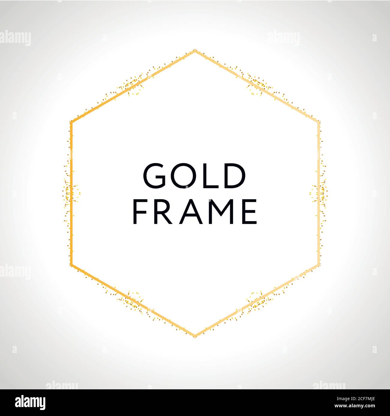 Gold frame decor isolated Vector shiny gold metallic gradient border ...