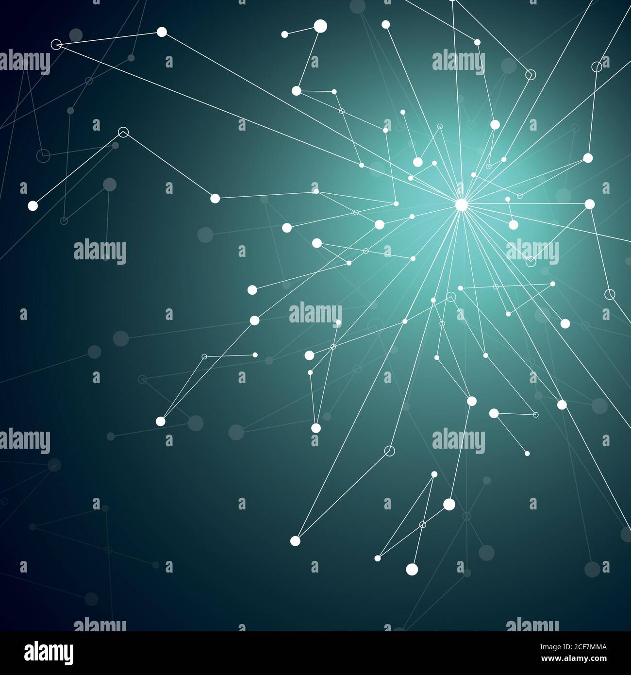 Geometric pattern with connected lines and dots. Vector illustration ...