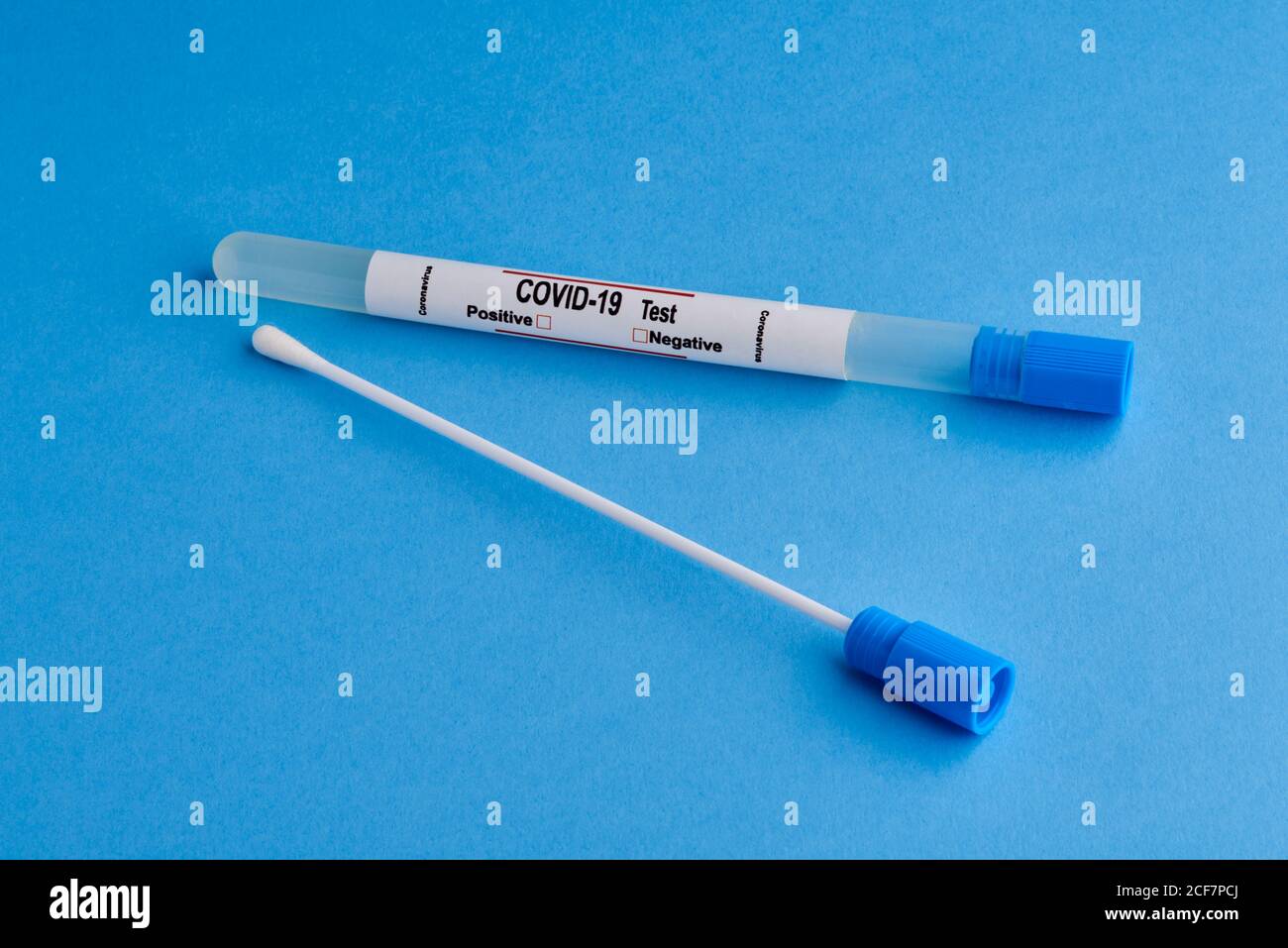 Cotton stick for buccal swab and test tube for COVID 19 diagnostics on