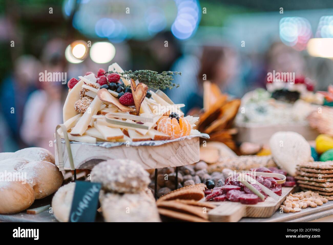 Wedding buffet with canapes and sweets Stock Photo