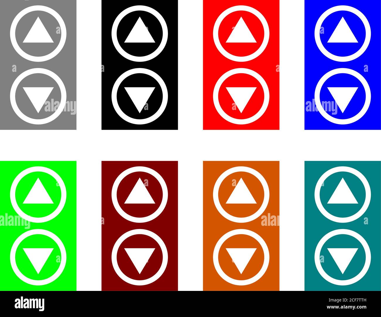 Icon vector of the button at the elevator Stock Vector