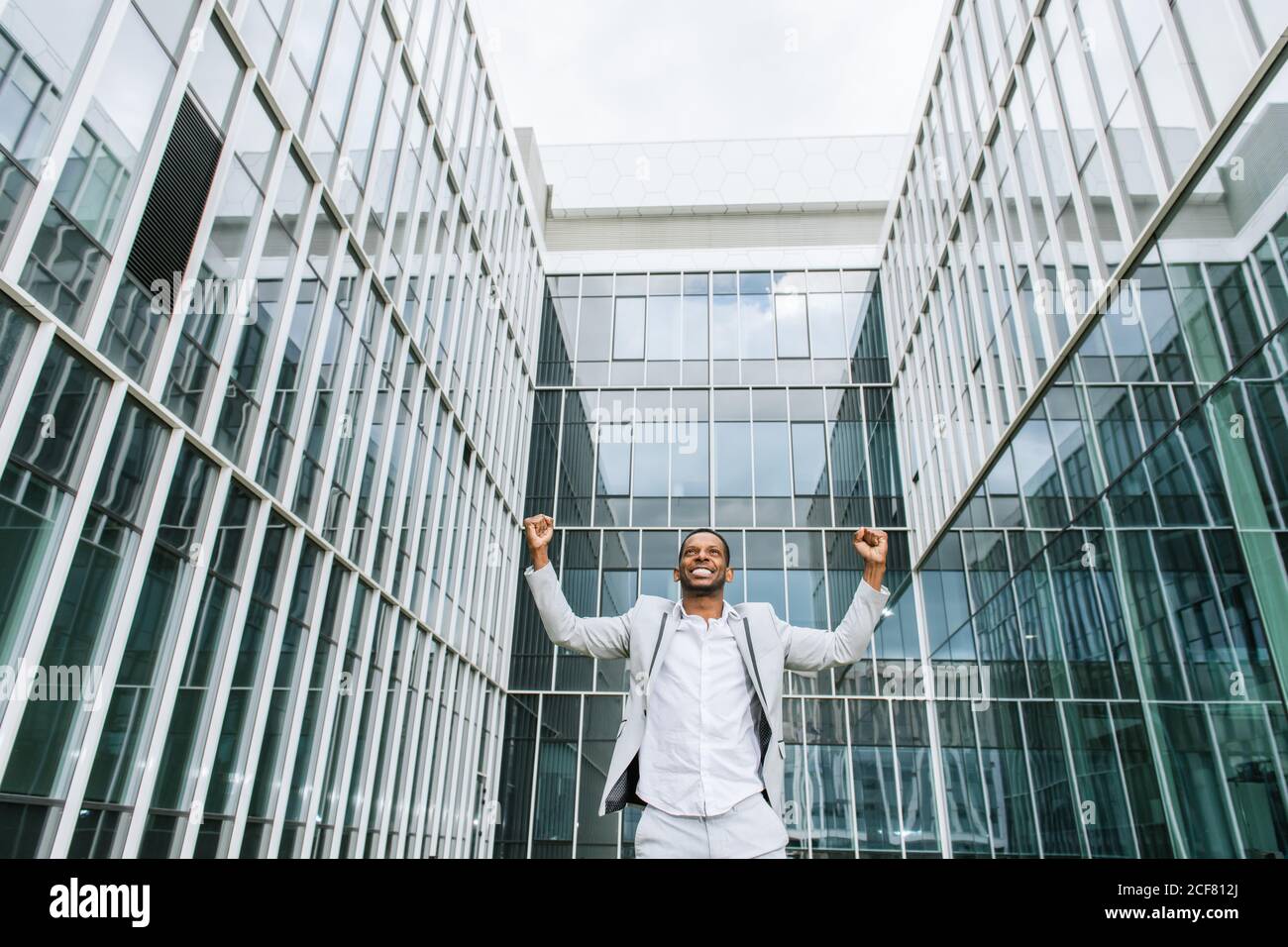 Man raising up hands hi-res stock photography and images - Alamy