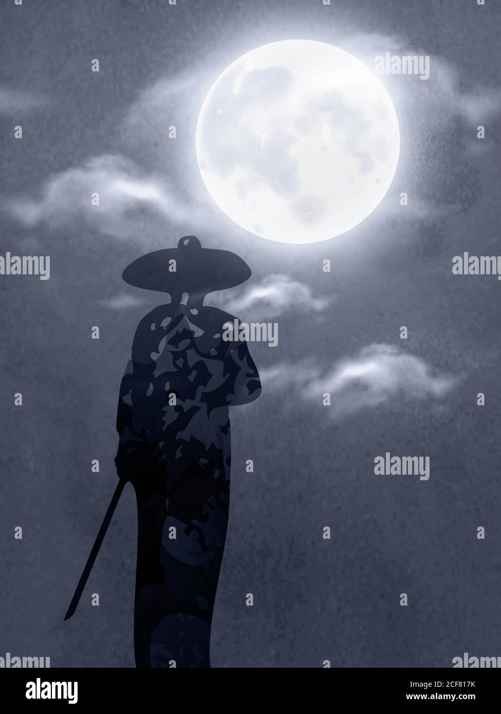 An Asian Assassin Holding The Sword Under The Moonlight Stock Vector Image Art Alamy An Asian Assassin Holding The Sword Under The Moonlight Stock Vector Image Art Alamy