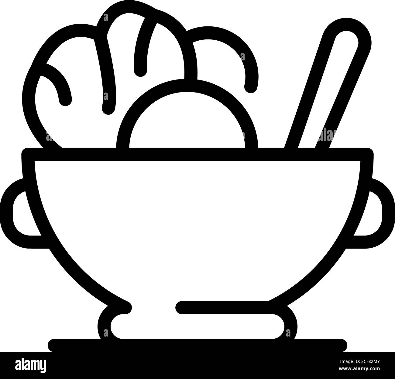 Homemade food salad icon, outline style Stock Vector Image & Art Alamy