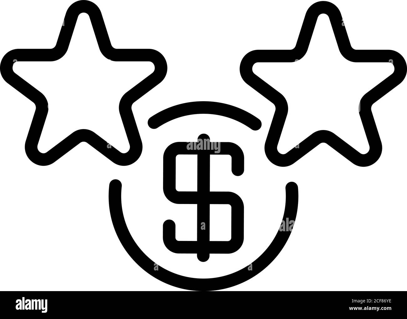 Bonus dollar star icon, outline style Stock Vector Image & Art - Alamy