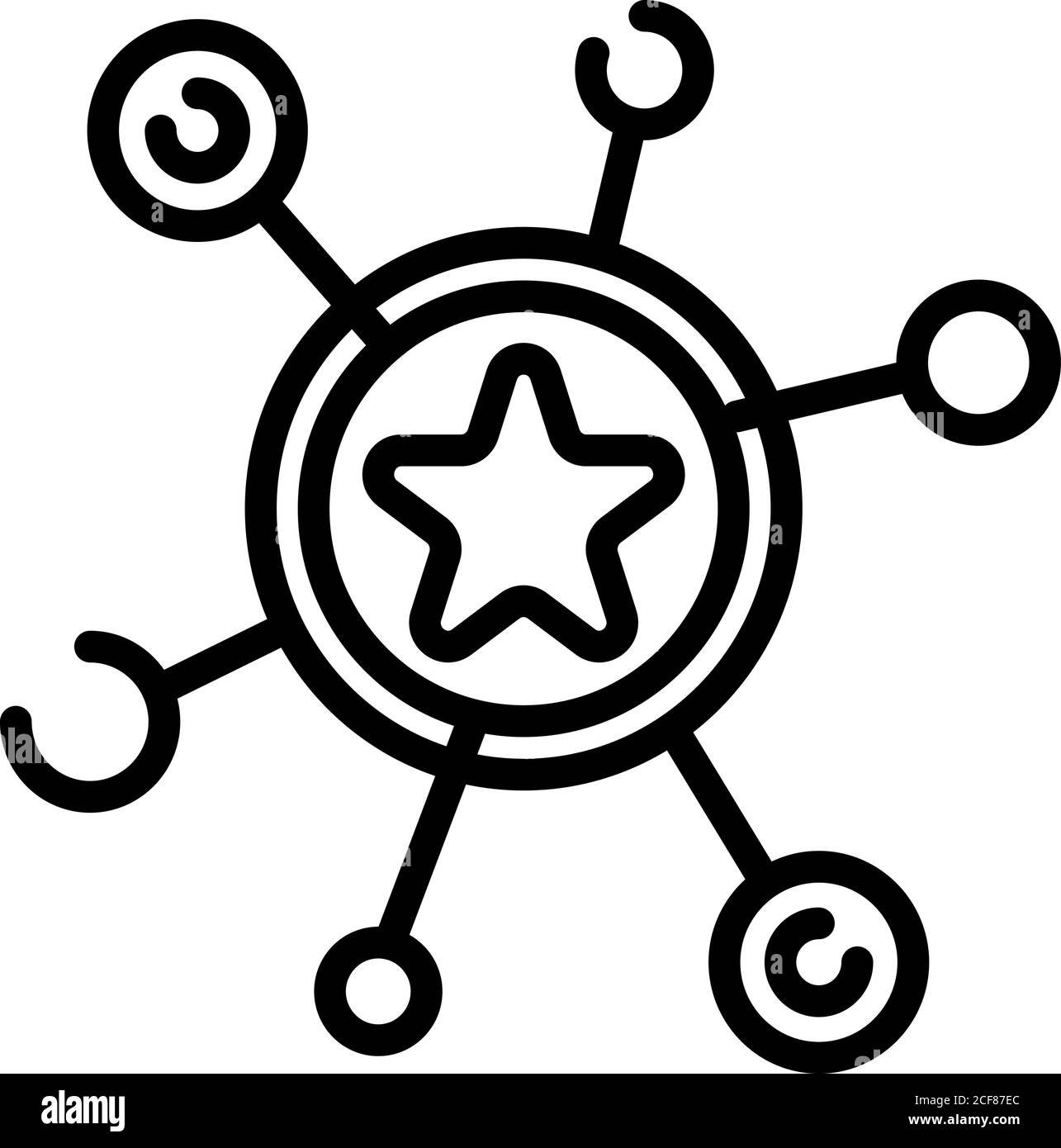 City star bonus icon, outline style Stock Vector Image & Art - Alamy