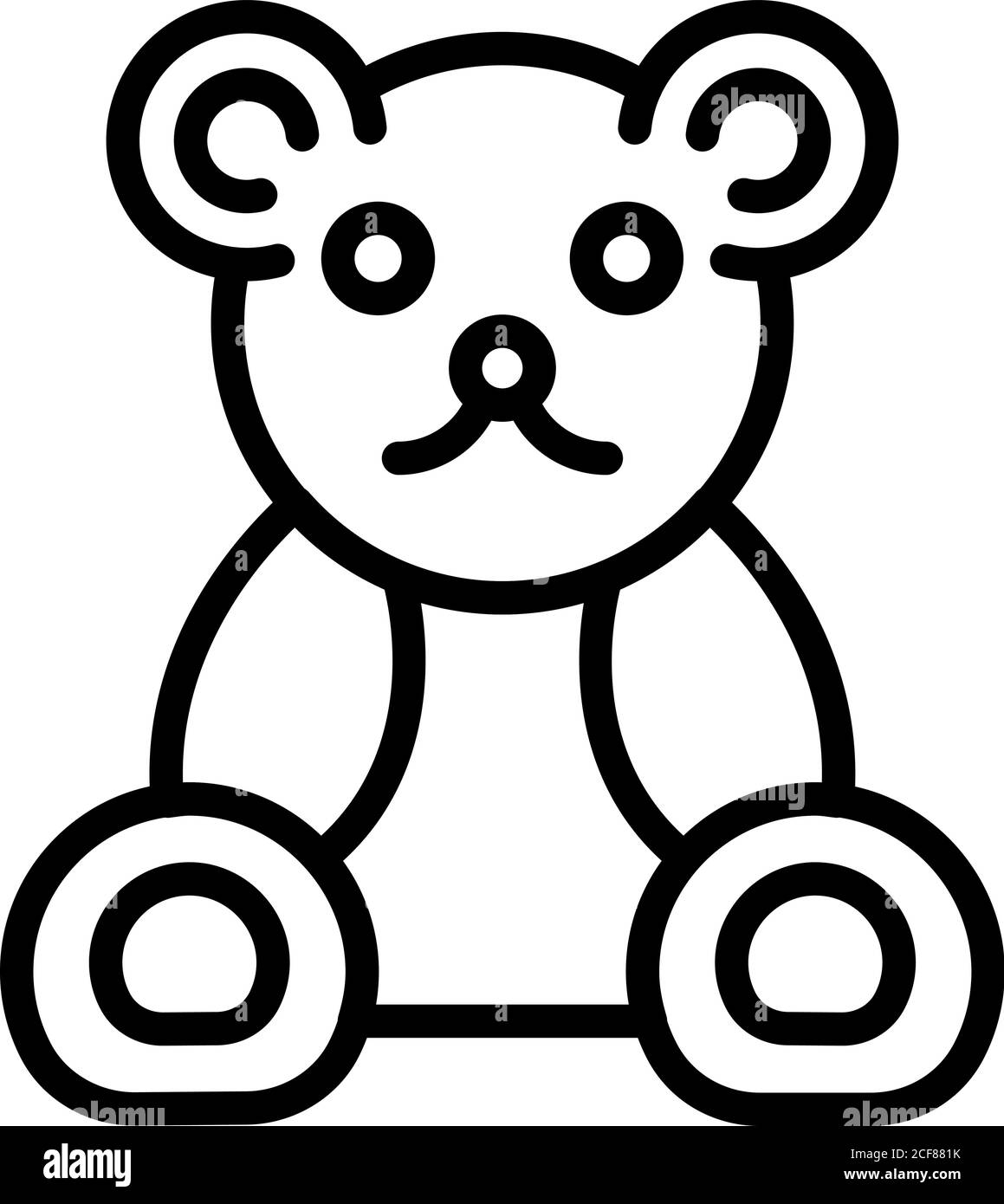 Baby bear icon, outline style Stock Vector Image & Art - Alamy