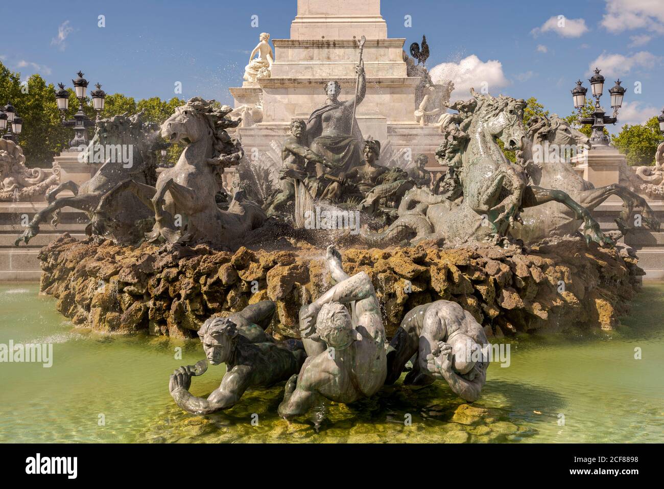 Monument aux Girondins in the Place des Quinconces, Bordeaux, France Stock Photo