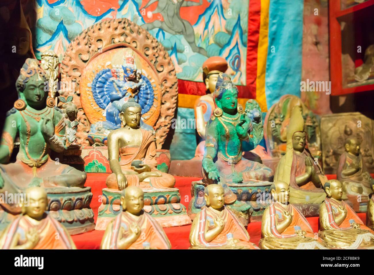 ULAANBAATAR, MONGOLIA Buddha Statue at Choijin Lama Temple. a famous Tourist spot in