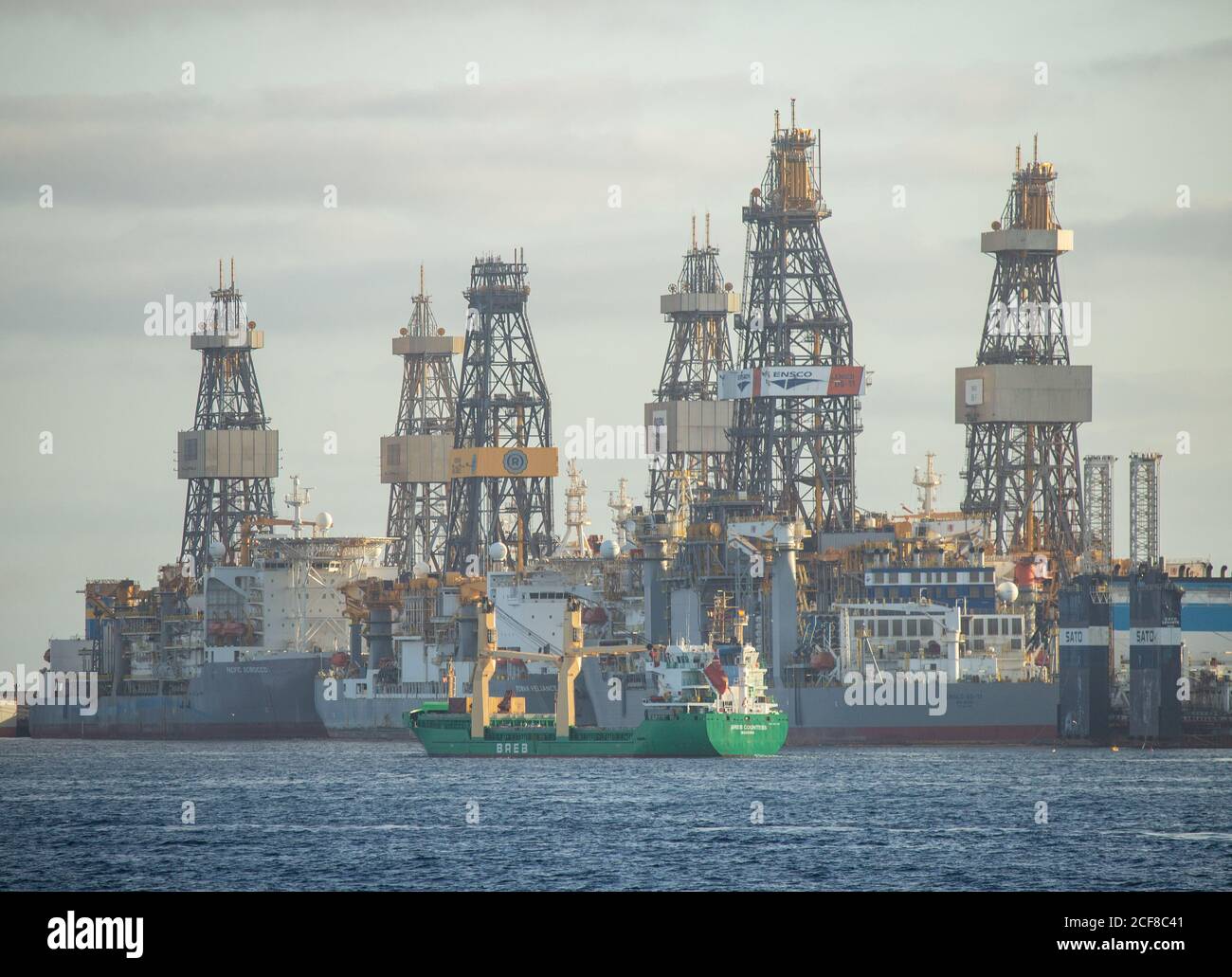 Las Palmas, Gran Canaria, Canary Islands, Spain. 4th September, 2020.  Valaris, the world's largest offshore drilling contractor by fleet size,  filed for bankruptcy August. Sighting the pandemic, a drop in oil prices