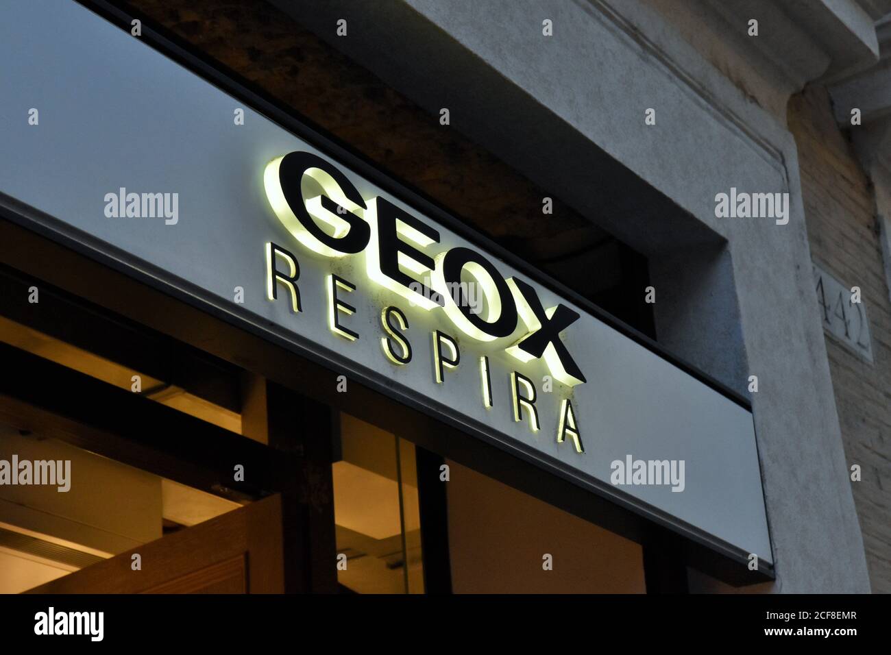 THE SIGN OF THE GEOX BOUTIQUE Stock Photo - Alamy