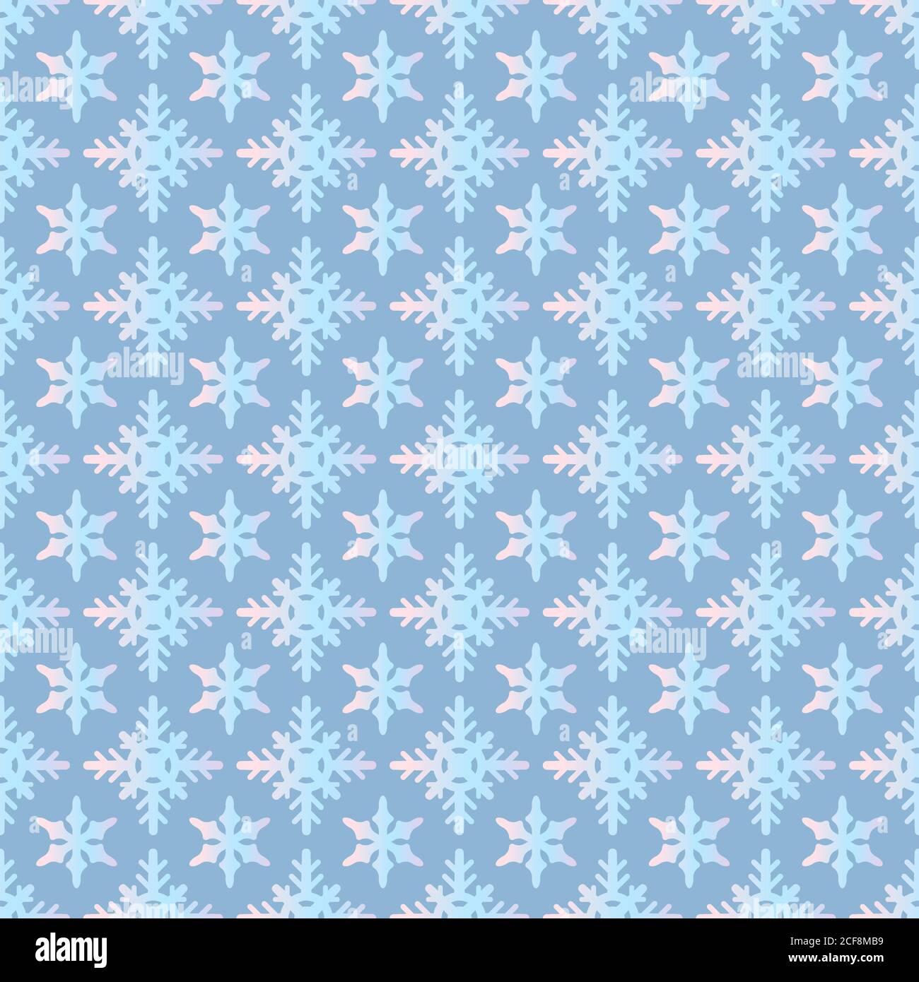 Beautiful winter seamless pattern with snowflakes. Christmas background. Vector illustration EPS10 Stock Vector