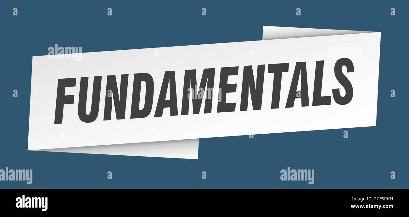 fundamentals banner template. ribbon label sticker. sign Stock Vector ...