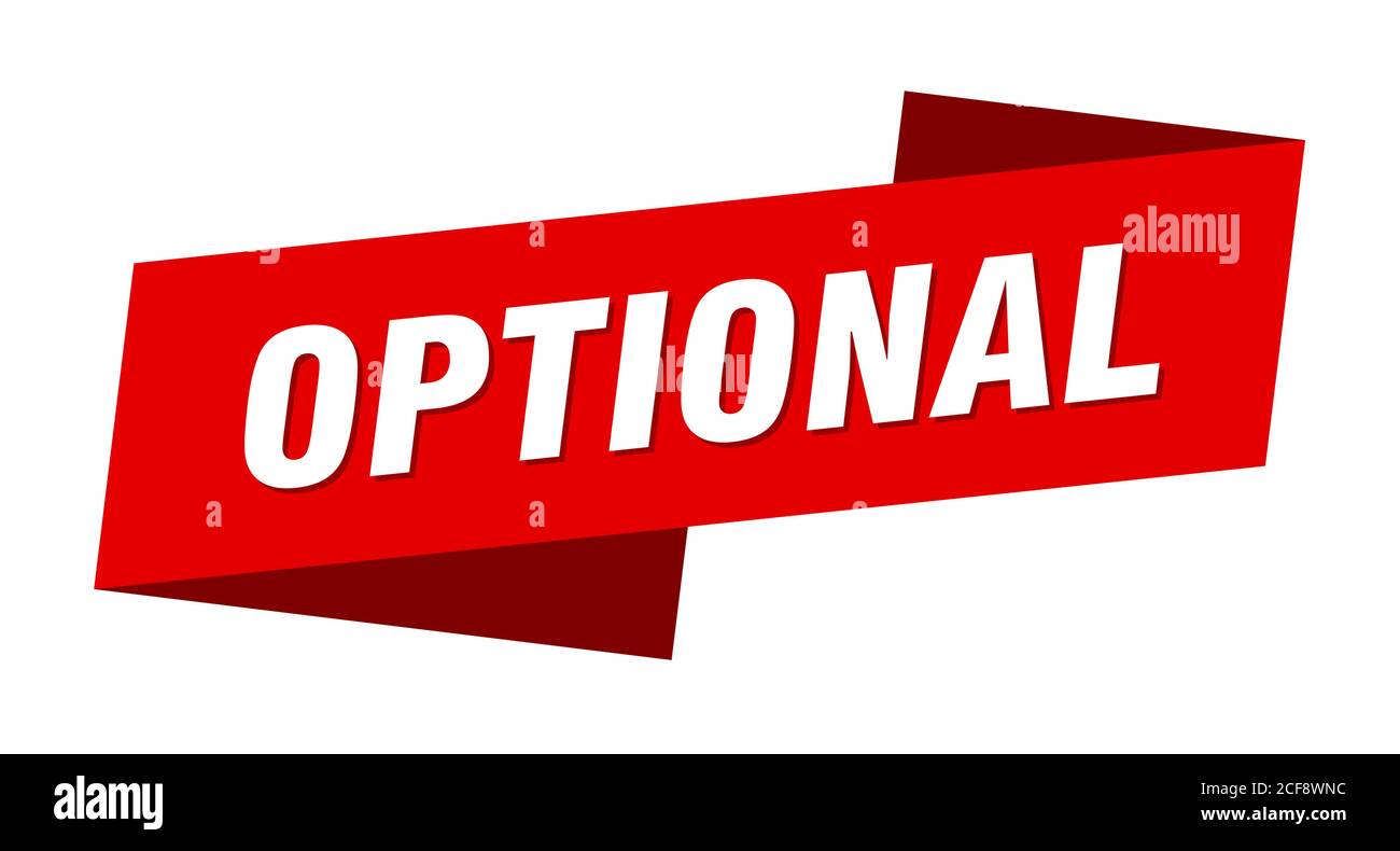 optional banner template. ribbon label sticker. sign Stock Vector Image